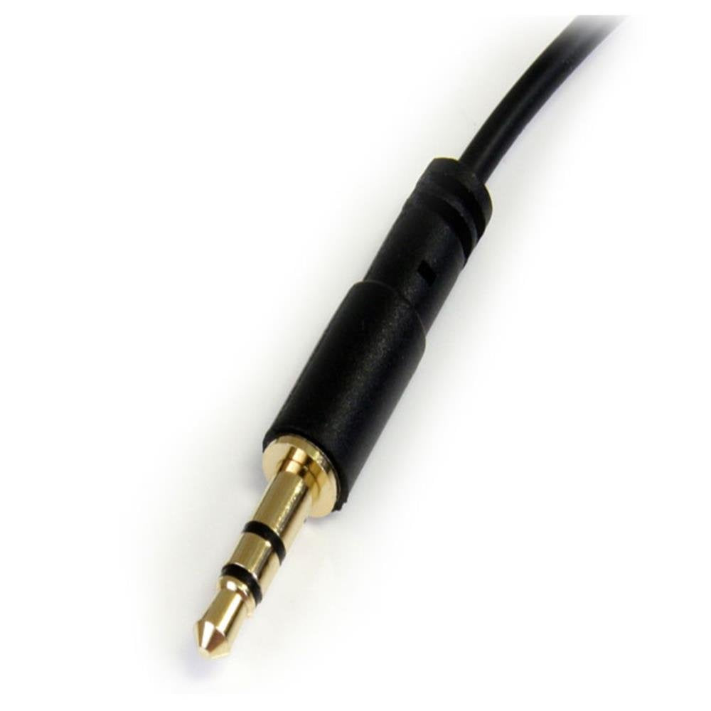 .Com 1 Ft. (0.3 M) Right Angle 3.5 Mm Audio Cable - 3.5Mm Slim Audio Cable - Right Angle - Male/Male - Aux Cable (MU1MMSRA), Black