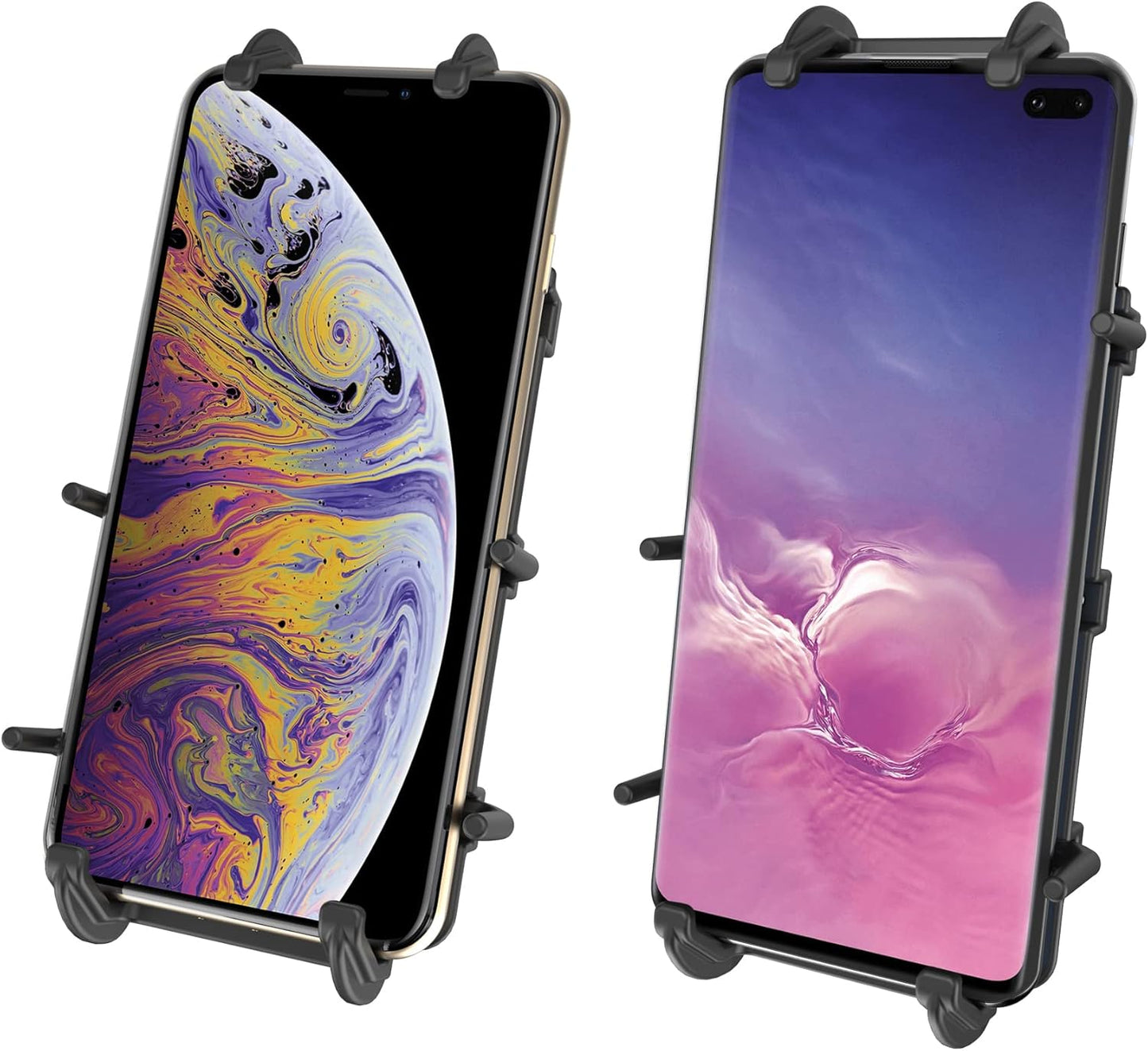 Quick-Grip Large Phone Mount with Handlebar U-Bolt Base RAM-B-149Z-A-PD4U with Short Arm for Motorcycle, ATV/UTV, Bike