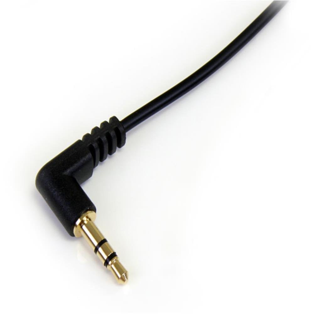 .Com 1 Ft. (0.3 M) Right Angle 3.5 Mm Audio Cable - 3.5Mm Slim Audio Cable - Right Angle - Male/Male - Aux Cable (MU1MMSRA), Black